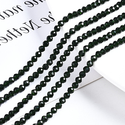 Synthetic Green Goldstone Beads Strands G-N328-44-1