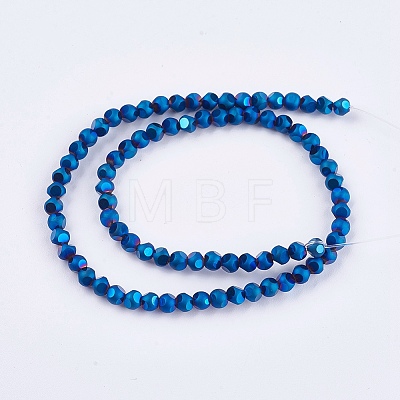Electroplate Glass Beads Strands LAMP-F012-A-1