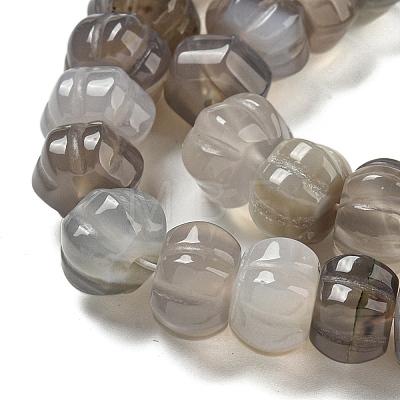 Natural Grey Agate Beads Strands G-G142-A16-01-1