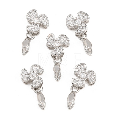 SHEGRACE Brass Micro Pave Cubic Zirconia Ice Pick Pinch Bails XGRQ5K901-828P-1