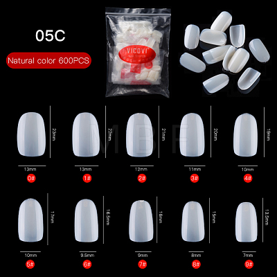 ABS Plastic Seamless False Nail Tips MRMJ-Q069-005C-1
