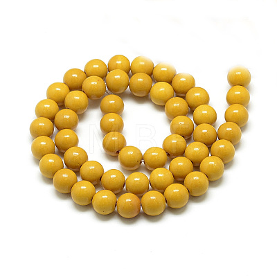 Synthetic Ocean White Jade Beads Strands G-S254-8mm-B04-1