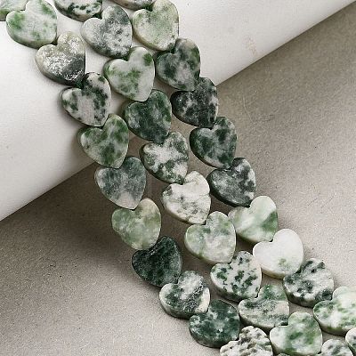 Natural Green Spot Jasper  Beads Strands G-M403-A22-03-1