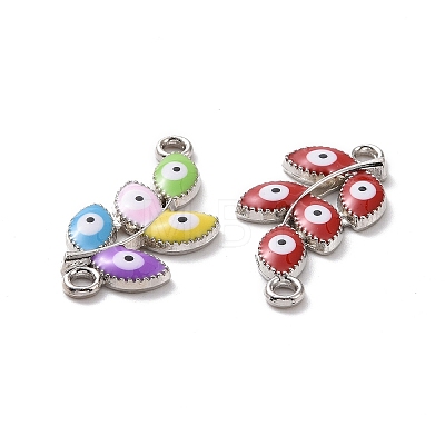 Evil Eye Alloy Enamel Links Connectors ENAM-A139-03P-1