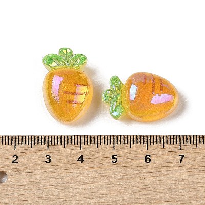 Glitter Plated Resin Cabochons RESI-H163-11B-1