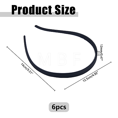 Plastic Hair Band Findings FIND-WH0149-18A-1
