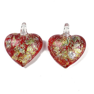 Lampwork Pendants FOIL-K003-02-1