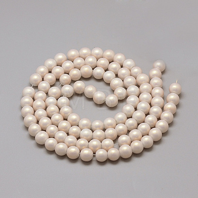 Glass Pearl Beads Strands X-DGLA-S115-8mm-K42-1