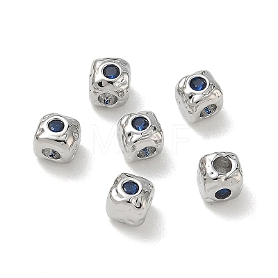 SHEGRACE Brass Cubic Zirconia Beads XGRQ4H909-682P-C-1