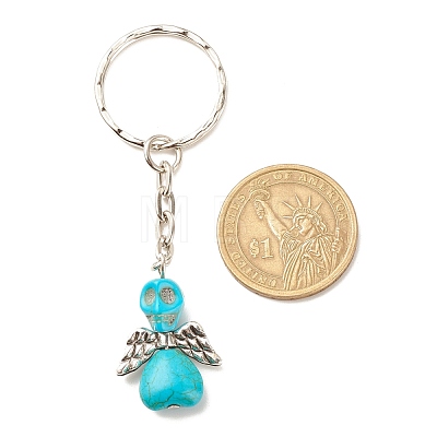 Dyed Synthetic Turquoise Keychains KEYC-JKC00328-04-1