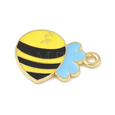 Bees Theme Alloy Enamel Pandants FIND-M083-06K-G-1