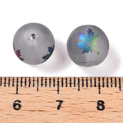 Autumn Theme Electroplate Transparent Glass Beads EGLA-S178-01-01E-1