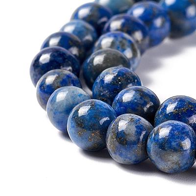 Natural Lapis Lazuli Round Bead Strands G-E262-01-6mm-1