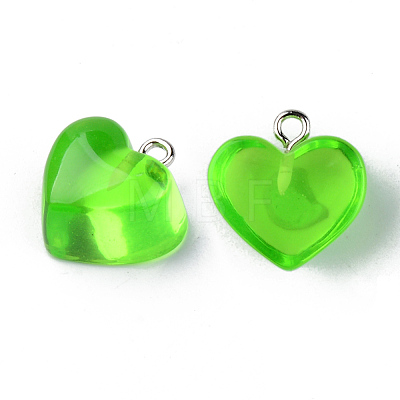 Transparent Resin Pendants RESI-R429-30F-1