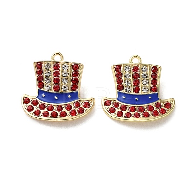 Independence Day Alloy Enamel Pendants ENAM-I069-01G-02-1