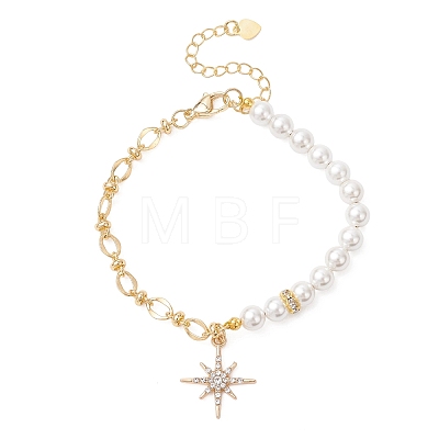 Alloy Rhinestone Star Charm Bracelets BJEW-JB12872-1