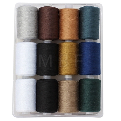 12 Colors Polyester Sewing Thread PW-WGD975A-10-1