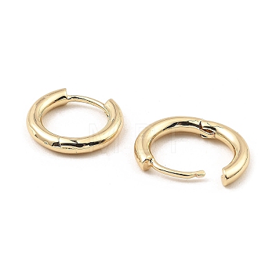 Brass Huggie Hoop Earrings X-EJEW-I289-26KCG-1