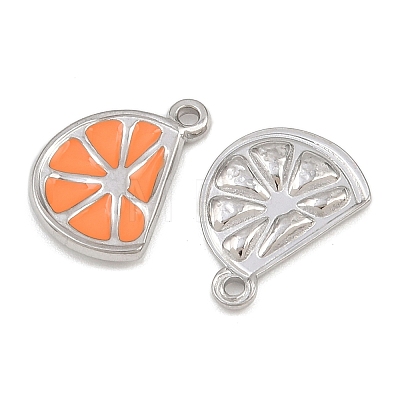 304 Stainless Steel Enamel Pendants STAS-Z166-23D-P-1