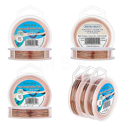 3 Rolls 3 Style Bare Round Copper Craft Wire CWIR-BC0006-16-1