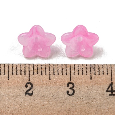 Two-tone Opaque Acrylic Bead Caps OACR-G034-07D-1