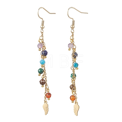 Natural Gemstone Dangle Earrings EJEW-JE06668-01-1