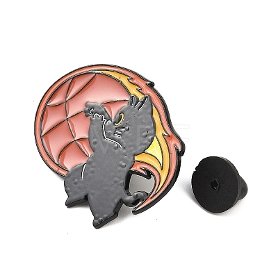 Cat with Basketball Sport Enamel Pins LS-JEWB-I052-05EB-04-1