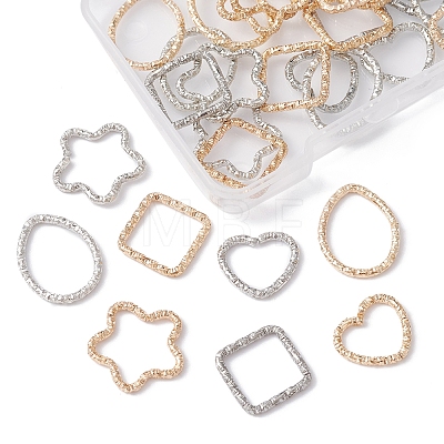 32Pcs 8 Styles Iron Linking Rings IFIN-FS0001-27-1