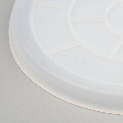 Round with Pattern Handle Dinner Plate Silicone Molds DIY-L021-56-1