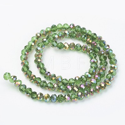Electroplate Transparent Glass Beads Strands EGLA-A034-T1mm-R13-1