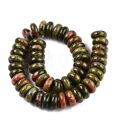 Natural Unakite Beads Strands G-T138-61-1