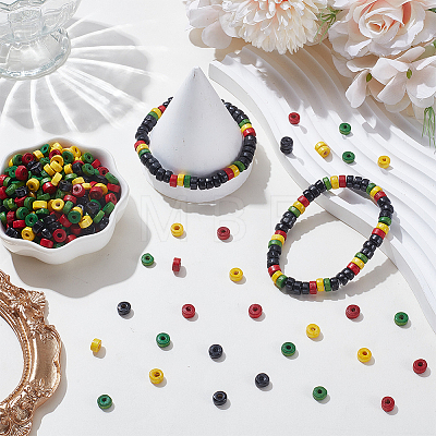 1400Pcs 4 Colors Natural Maple Wood Beads WOOD-SP0002-02-1
