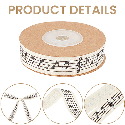10M Printed Polycotton Ribbons SRIB-CY0001-48-1
