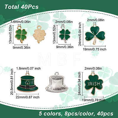 8 Style Alloy Enamel Pendants ENAM-SC0002-87-1