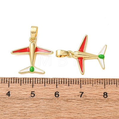 Brass Enamel Pendants KK-CBA76C6-01G-B-1
