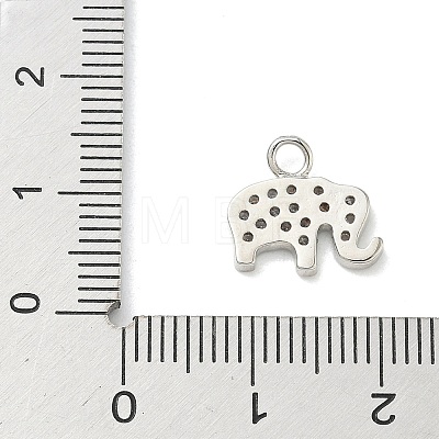 Brass Micro Pave Clear Cubic Zirconia Charms KK-H528-08P-1