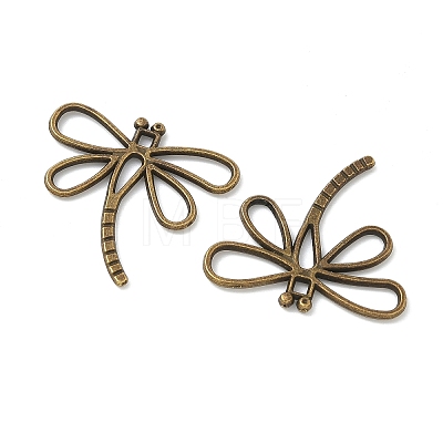 Dragonfly Tibetan Style Alloy Pendants TIBEP-R344-16AB-FF-1