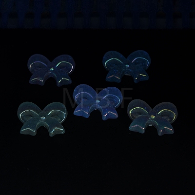 UV Plating Luminous Transparent Acrylic Beads OACR-P010-07-1