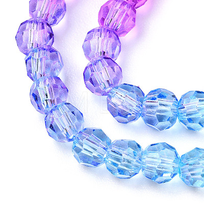 Transparent Glass Beads Strands GLAA-E036-07O-1