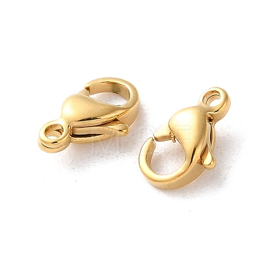 304 Stainless Steel Lobster Claw Clasps X-STAS-V007-01A-G-1
