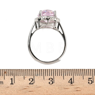 925 Sterling Silver Micro Pave Cubic Zirconia Finger Rings RJEW-B134-01A-02-1