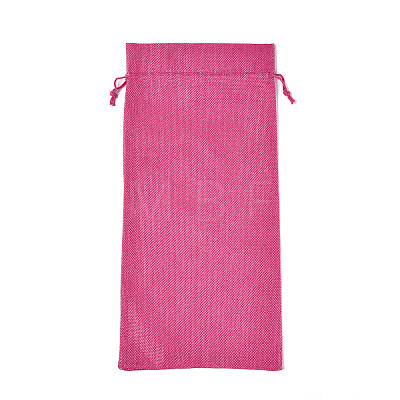 Rectangle Polyester Imitation Burlap Packing Pouches ABAG-N009-01A-06-1