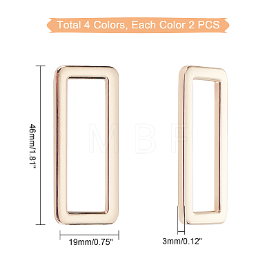   8Pcs 4 Color Zinc Alloy Ring FIND-PH0002-46-1