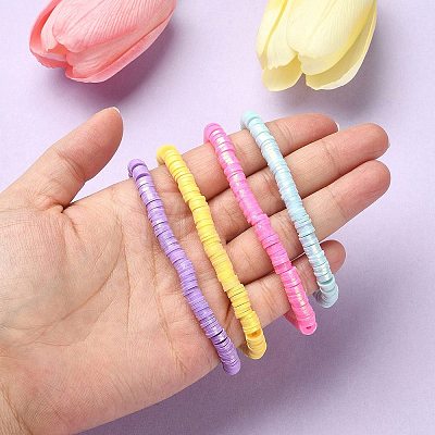 60G 10 Colors Handmade Polymer Clay Beads CLAY-YW0001-93-1