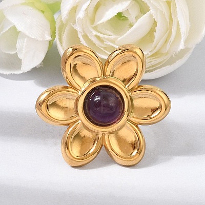 304 Stainless Steel Cuff Open Rings for Women GG-CBA7994-02G-13-1