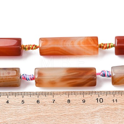 Natural Red Agate Beads Strands G-P605-J01-01-1