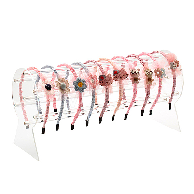 Acrylic Headband Organizers Display Stand OHAR-PW0001-134B-1