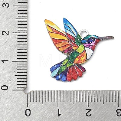 Printed 304 Stainless Steel Pendants STAS-U056-02P-1