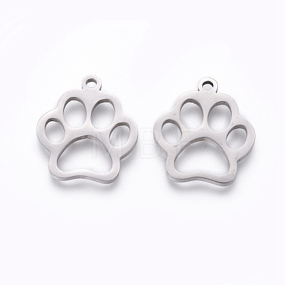 Tarnish Resistant 201 Stainless Steel Pet Pendants STAS-F231-044P-1