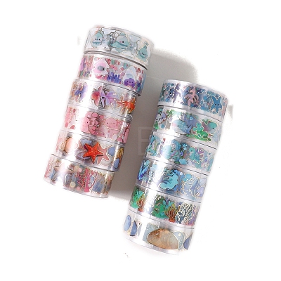 Sea Animal Transparent PET Decorative Tapes PW-WG70747-01-1